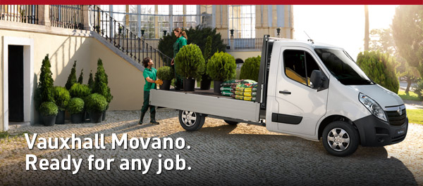 Vauxhall Movano. Ready for any job.